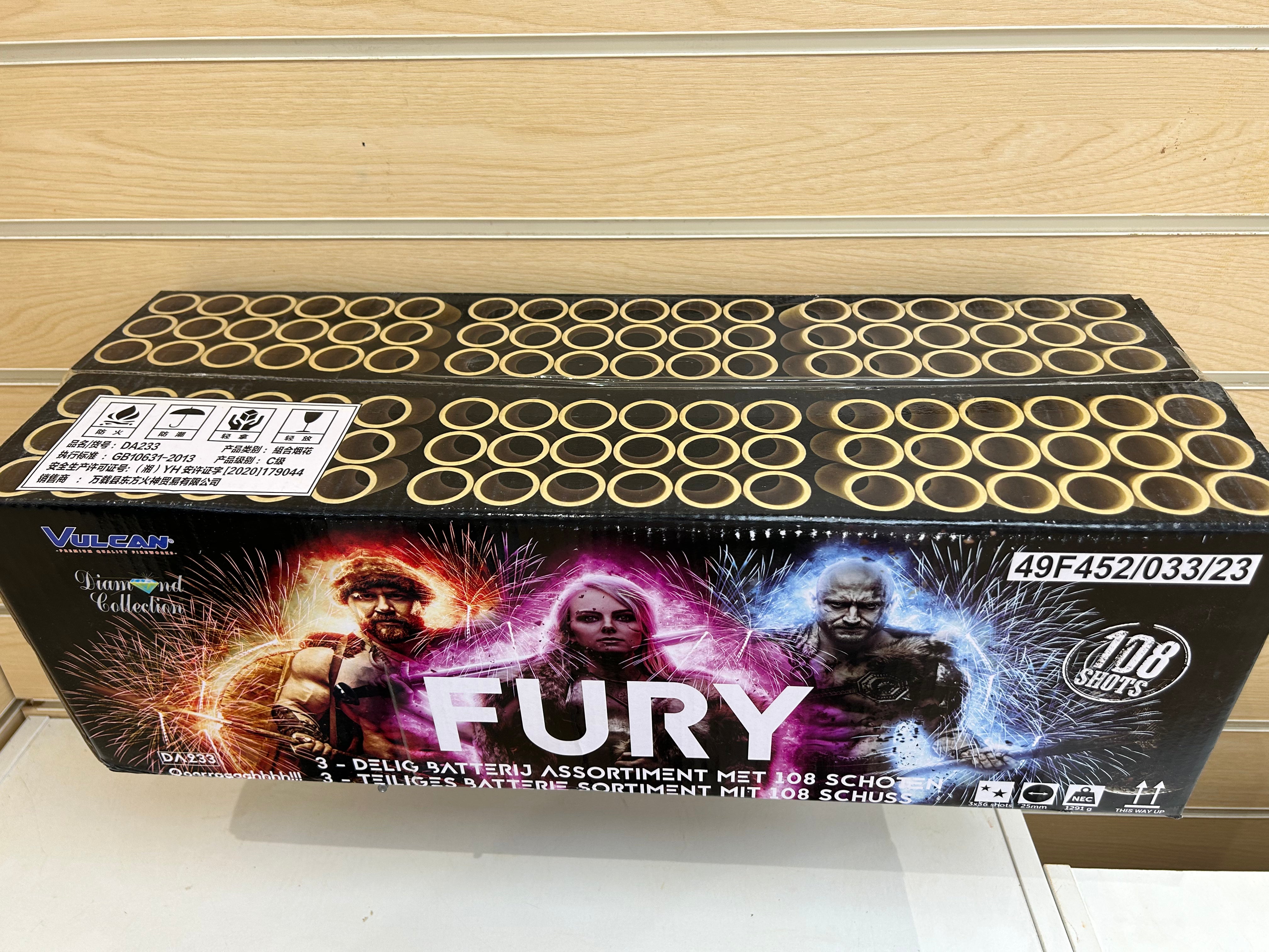 Fury   ( Set  of 3 x  36 Barrage fireworks ) Wow What A Fantastic Set Of 3 Big Boy Fireworks