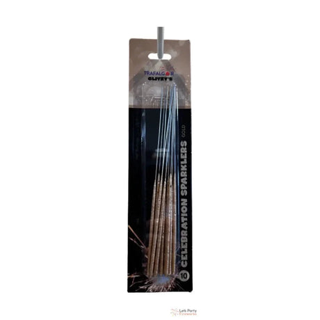 Gold Sparklers Pack of 10 Sparklers