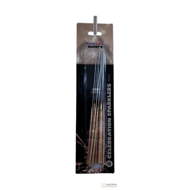 Gold Sparklers Pack of 10 Sparklers