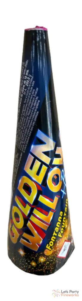 Golden Willow And Blue Fountains