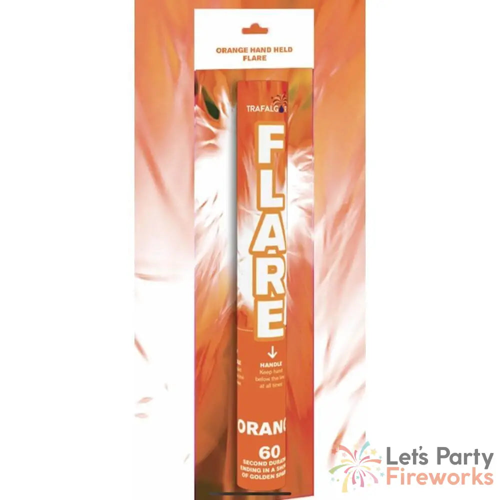 Orange Hand Held Fountain Flare by Trafalgar Fireworks
