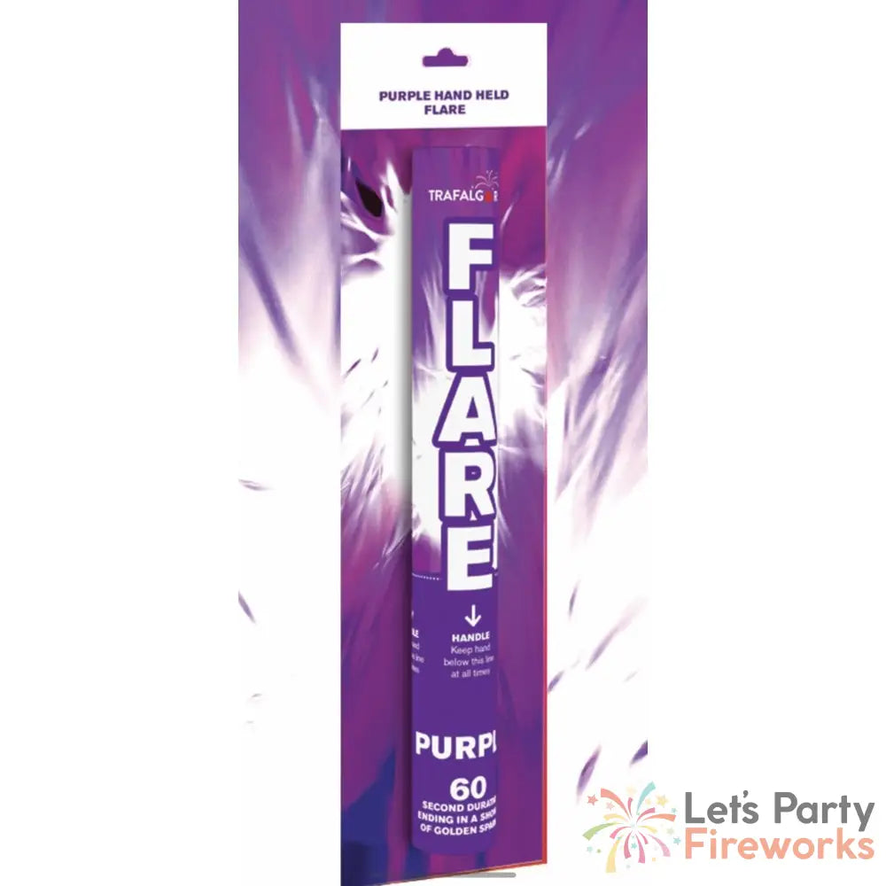 Purple Hand Held Flare Fountain by Trafalgar Fireworks