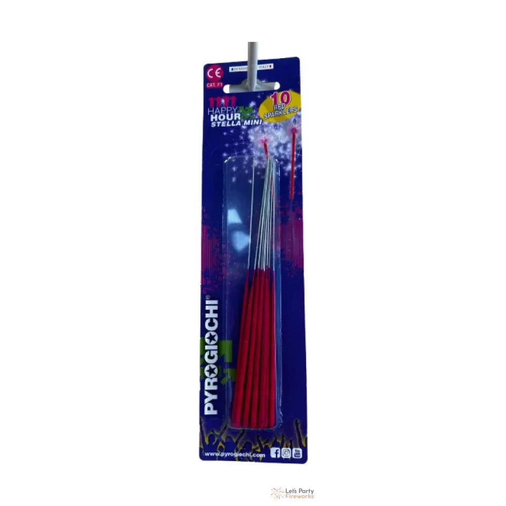 Red Sparklers Pack of 10 Sparklers
