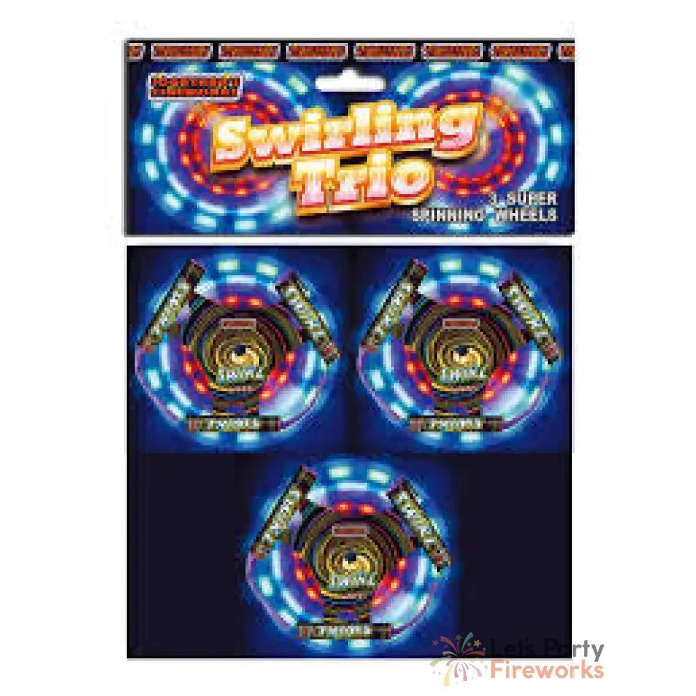 Swirling Trio Wheels Catherine Wheel