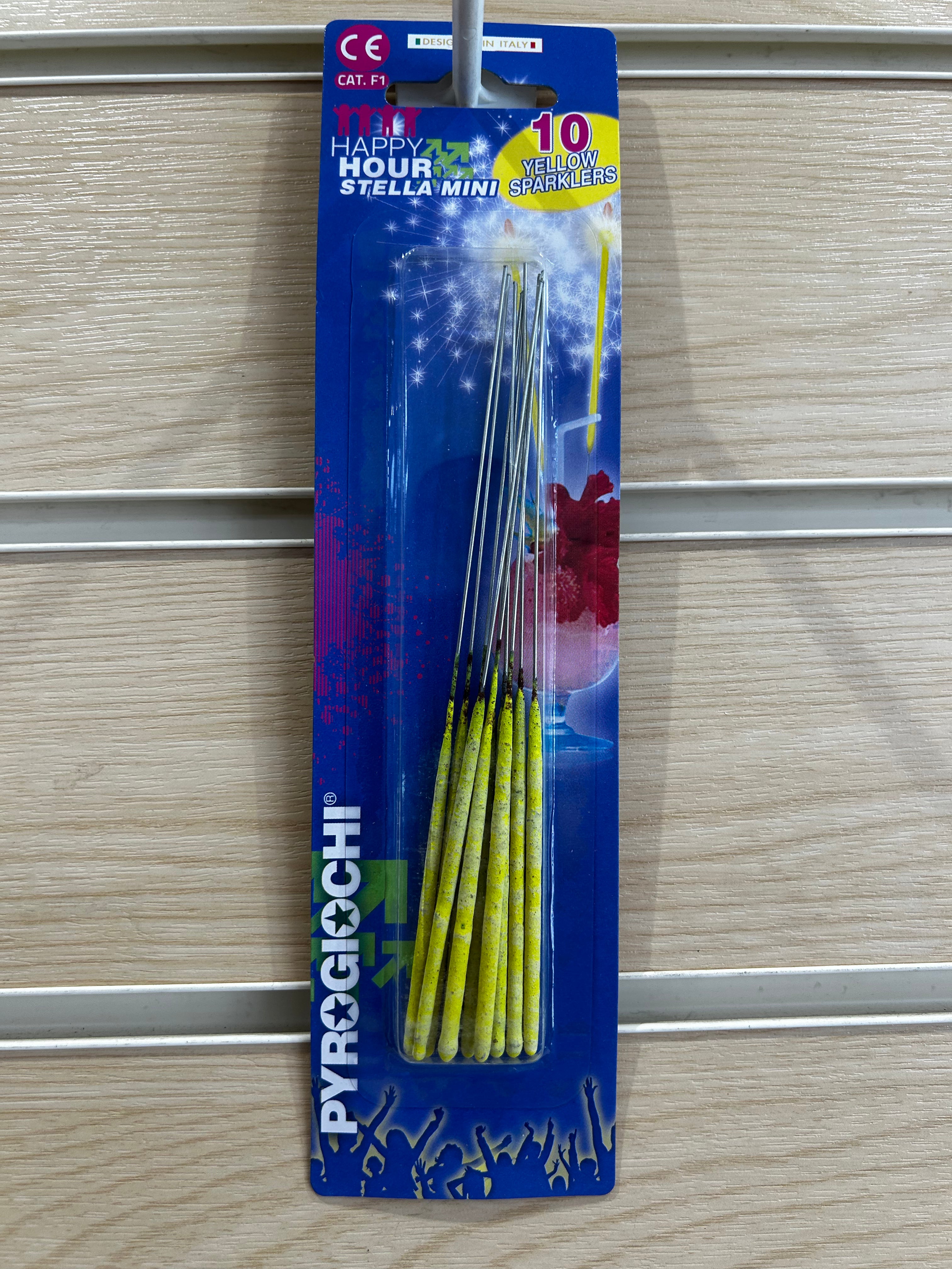 Yellow Sparklers Pack of 10