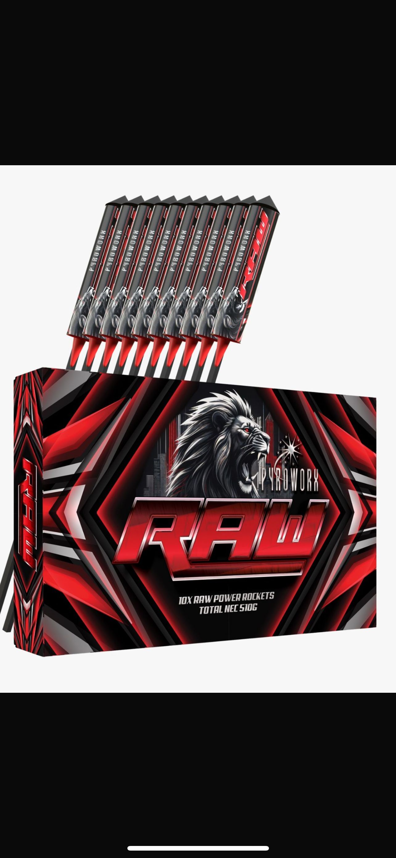 Raw Box of 10 LOUD salute Rockets , NEW FOR 2024 !! COMING IN LATE OCTOBER NOW !!