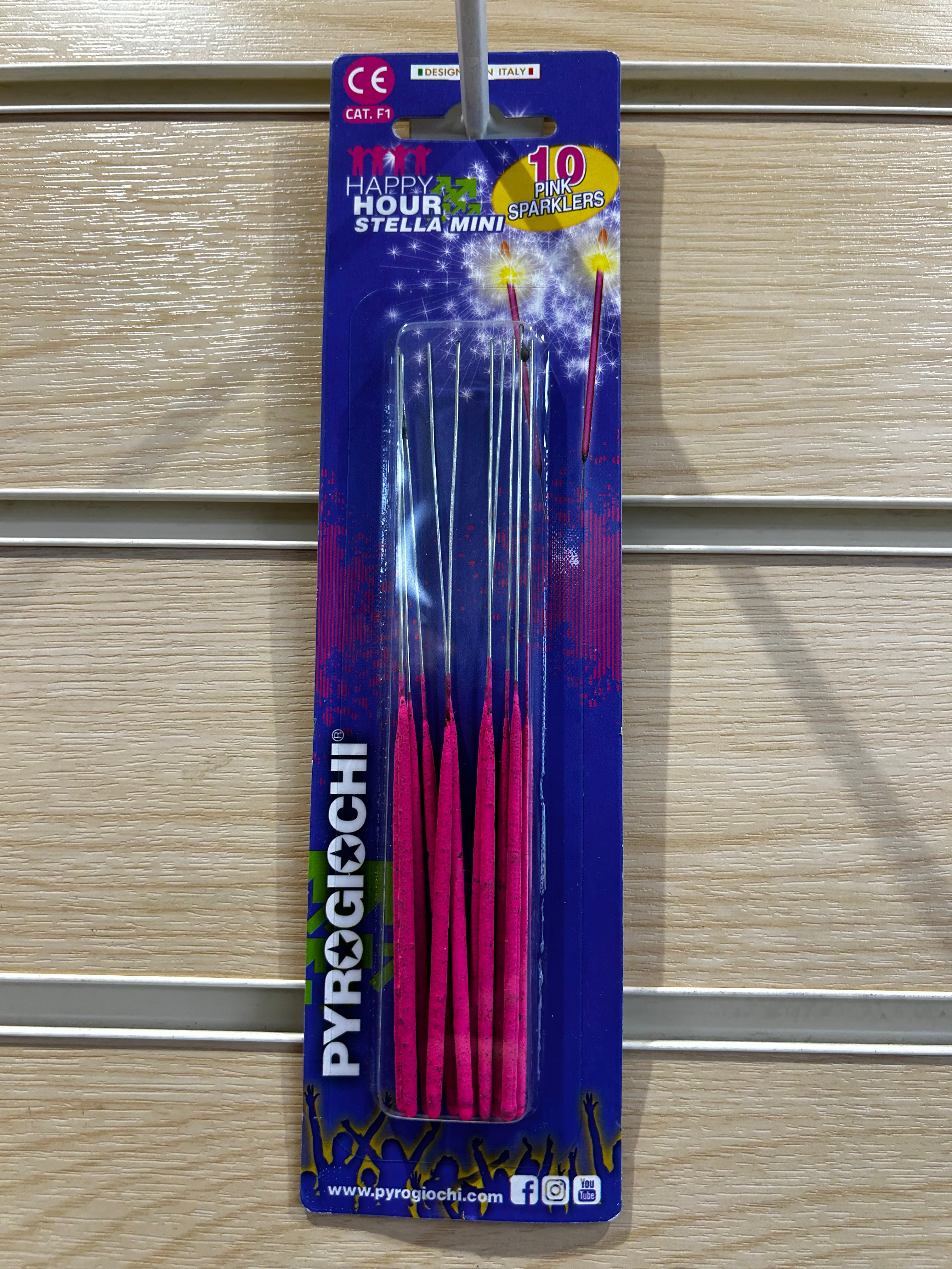 Pink Sparklers Pack of 10