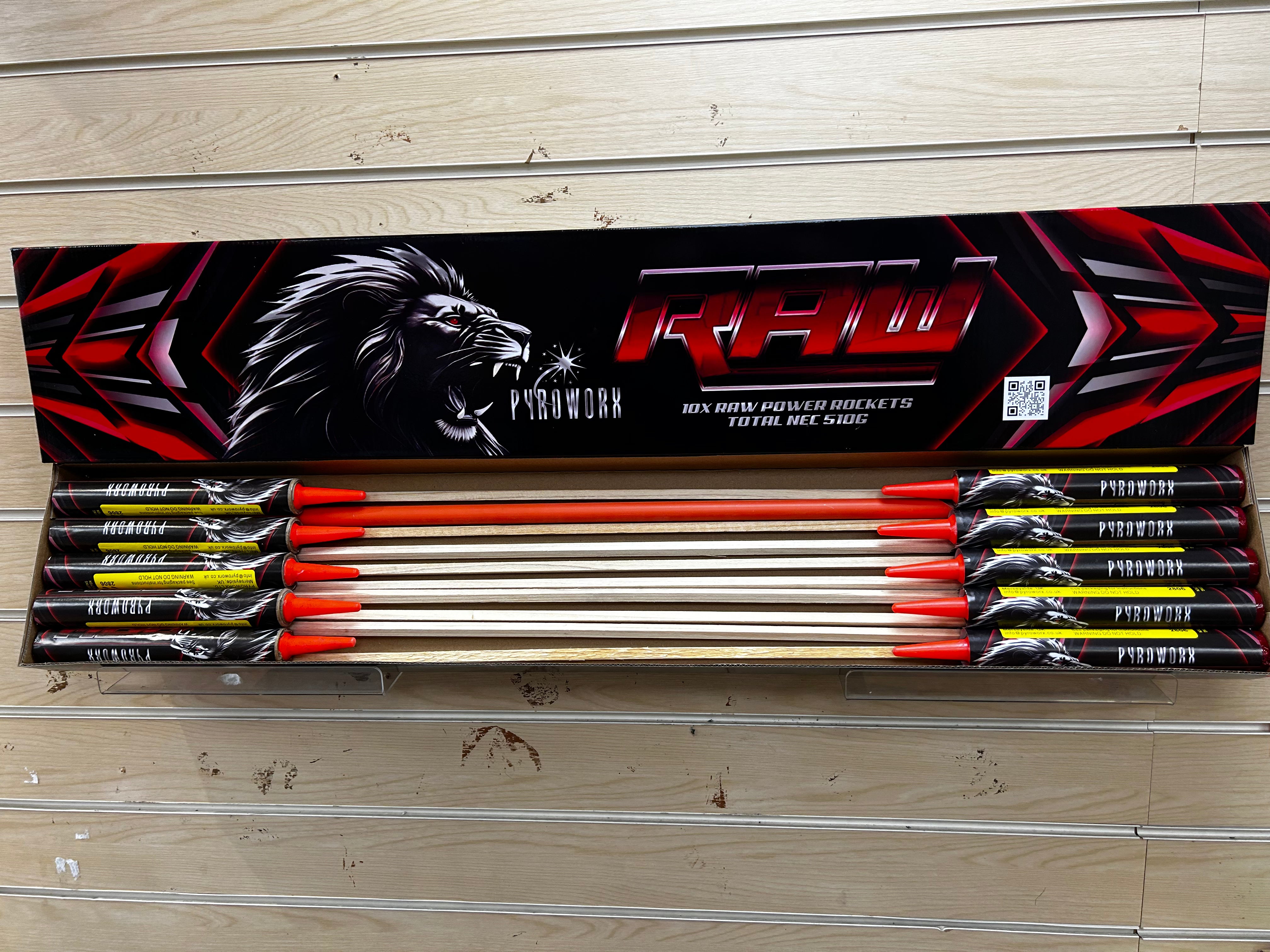 Raw Box of 10 LOUD salute Rockets , NEW FOR 2024 !! COMING IN LATE OCTOBER NOW !!