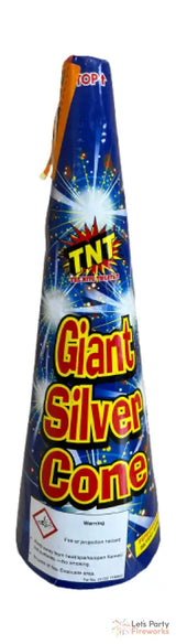 Giant Silver Cone Fountain Fireworks