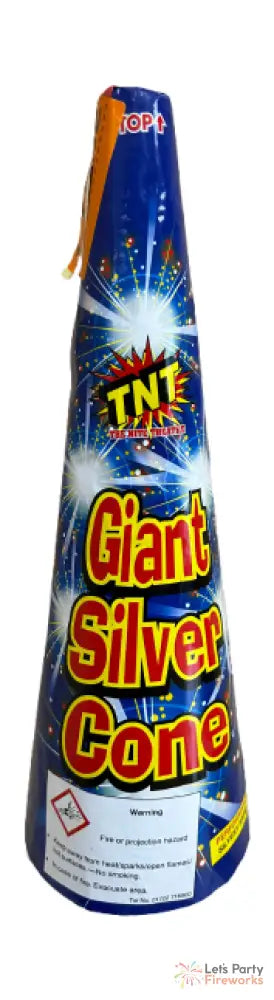 Giant Silver Cone Fountain Fireworks