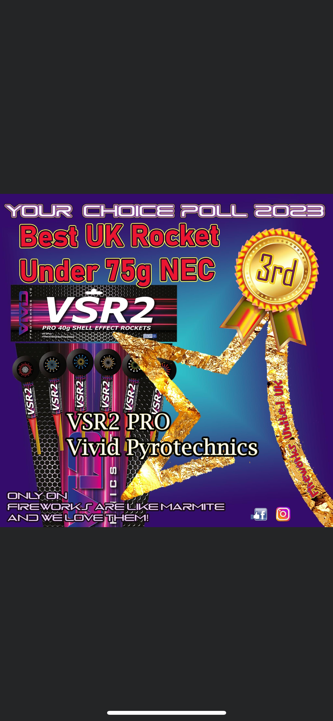 VSR2 Rockets Pack of 6 ( Voted Best UK Rocket Pack Under 75 g Nec 3rd Place )