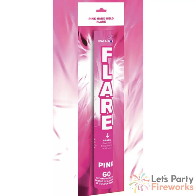 Pink Hand Held Fountain Flare by Trafalgar Fireworks