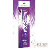 Purple Hand Held Flare Fountain by Trafalgar Fireworks
