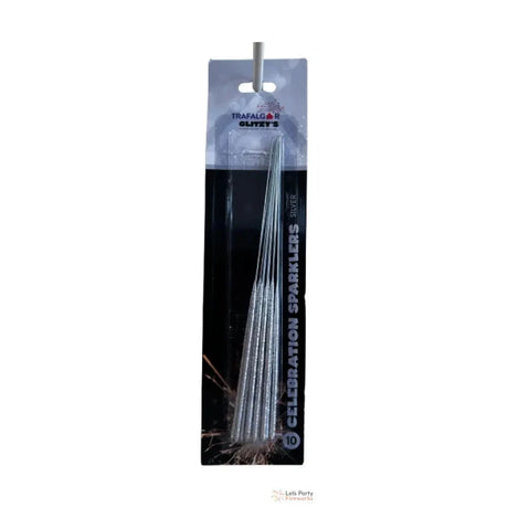 Silver Glitzy Sparklers 7 inch Coated Sparklers
