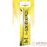 Yellow Hand Held Flare Fountain by Trafalgar Fireworks