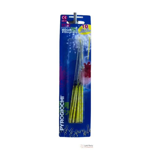 Yellow Sparklers Pack of 10 Sparklers
