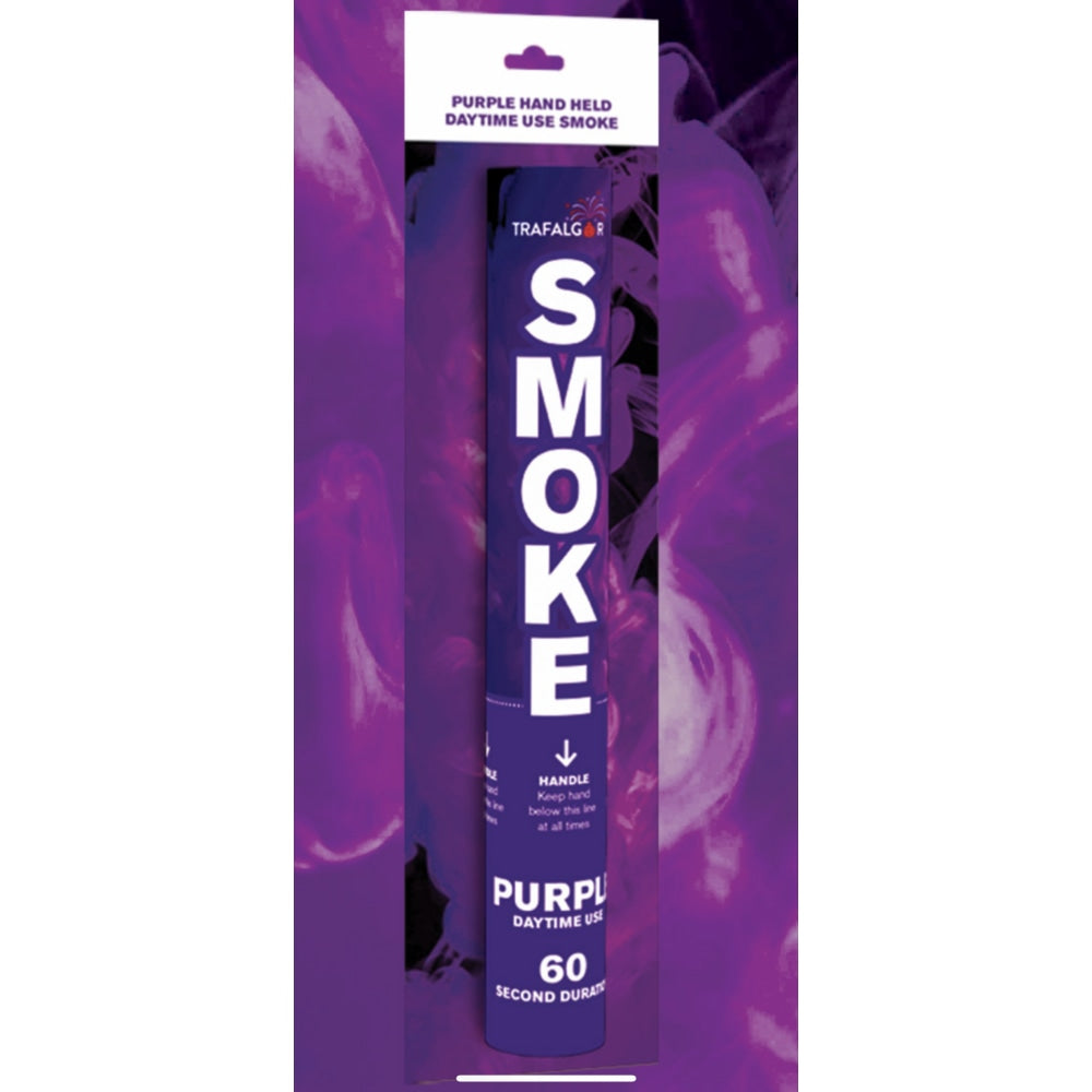 Hand Held Purple Smoke by Trafalgar Fireworks