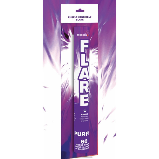 Purple Hand Held Flare Fountain by Trafalgar Fireworks